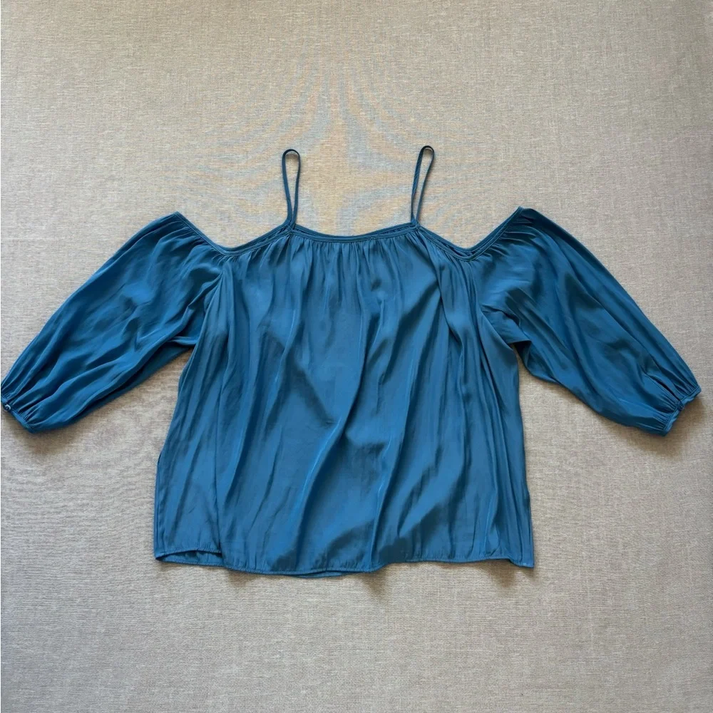 Maje royal blue cold shoulder top. - Picture 11 of 13